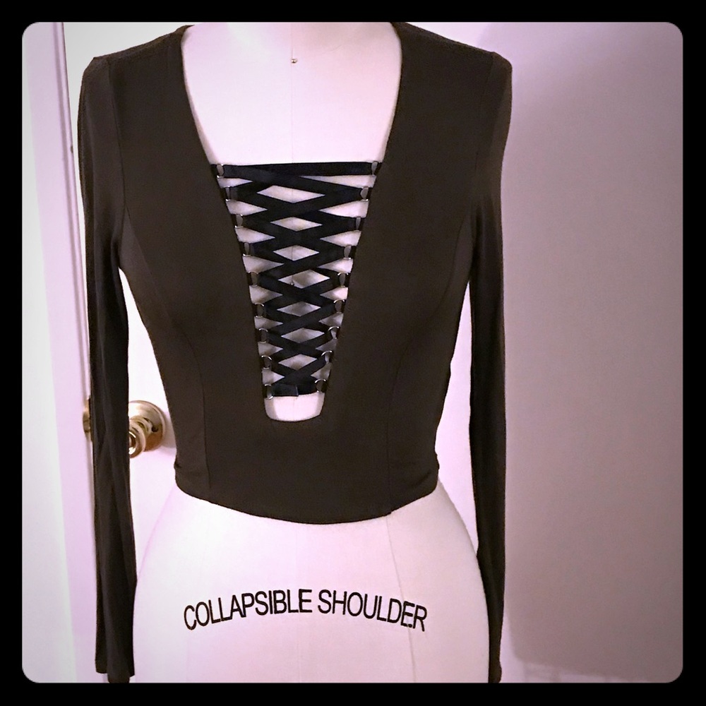 Dark green crop top